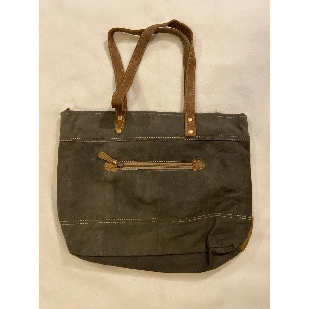 Women’s Leather Handbag Boho Western Southern Tribal Hair-On Tote Bag